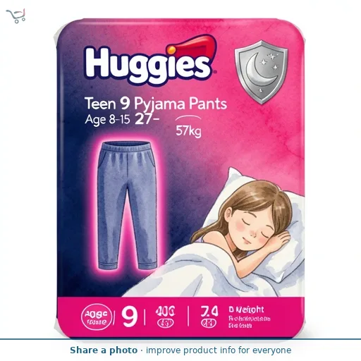 Huggies Teen 9 Pyjama Pants Age 8-15 27-57kg