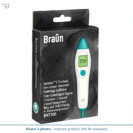 Braun Sensian™ 5 Forehead non-contact thermometer | Positioning Guidance | Colour-Coded Digital Display | 2 second measurement | Baby and Child Friendly | #1 Brand among doctors1 | BNT300