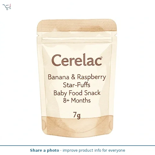 Cerelac Banana & Raspberry Star-Puffs Baby Finger Food 8+ Months 7g