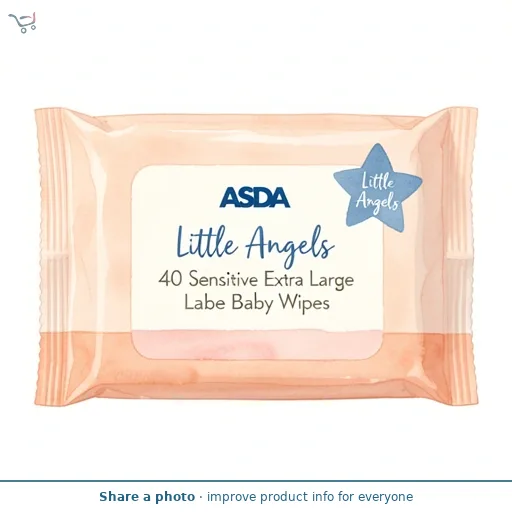 ASDA Little Angels Little Angels 40 Sensitive Extra Large Baby Wipes