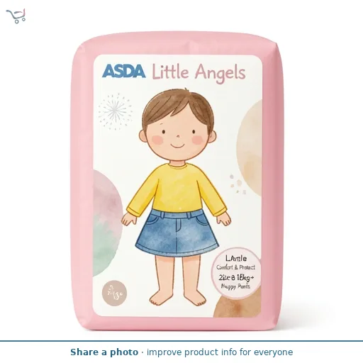 ASDA Little Angels Little Angels Comfort & Protect Size 8 18kg+ 28 Nappy Pants