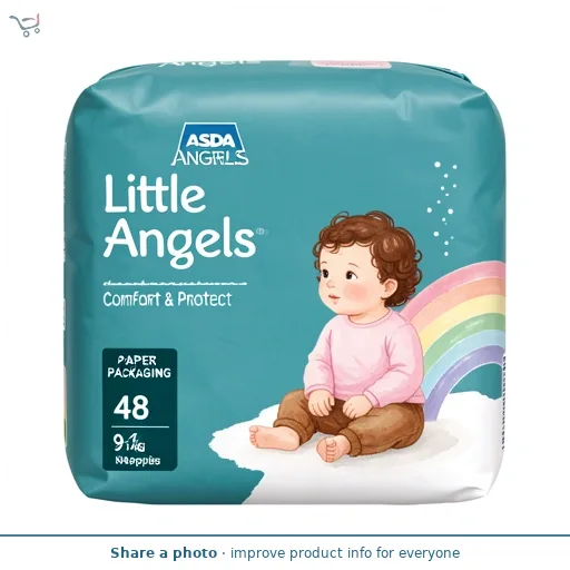 LITTLE ANGELS by ASDA Comfort & Protect Size 4 9-14kg 48 Nappies