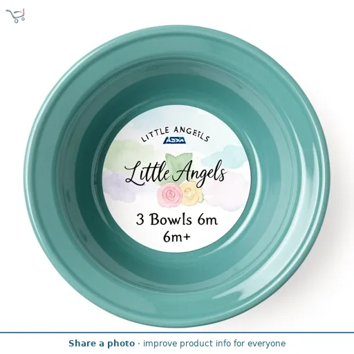 LITTLE ANGELS by ASDA 3 Bowls 6m+