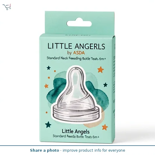 LITTLE ANGELS by ASDA Standard Neck Feeding Bottle Teats 6m+