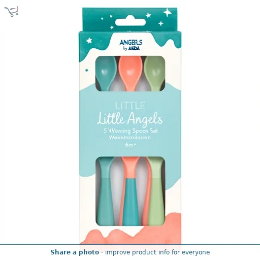 LITTLE ANGELS by ASDA 5 Weaning Spoon Set 6m+