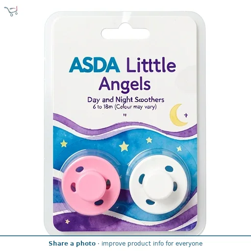 ASDA Little Angels Day and Night Soothers 6 to 18m (Colour may vary)