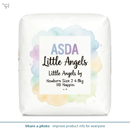 ASDA Little Angels Little Angels by  Newborn Size 2 4-8kg 58 Nappies