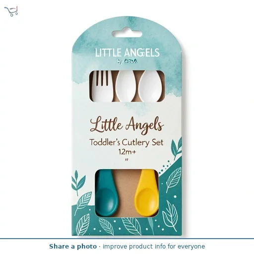 LITTLE ANGELS by ASDA Toddler's Cutlery Set 12m+