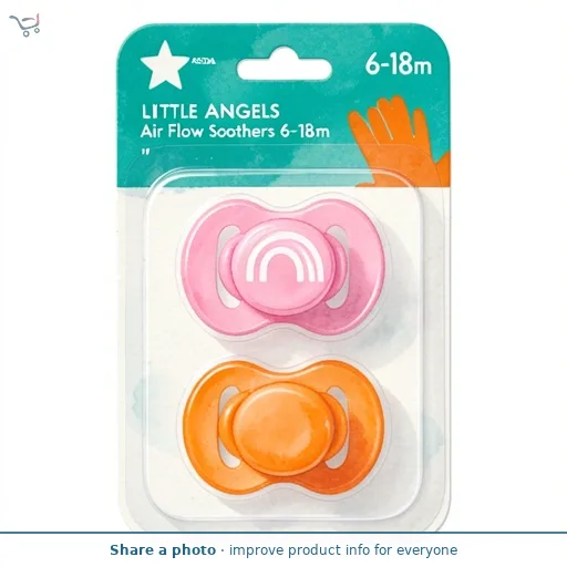 LITTLE ANGELS by ASDA Air Flow Soothers 6-18m