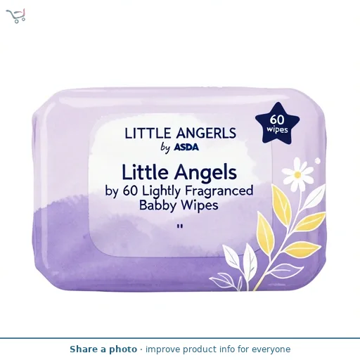 LITTLE ANGELS by ASDA by  60 Lightly Fragranced Baby Wipes