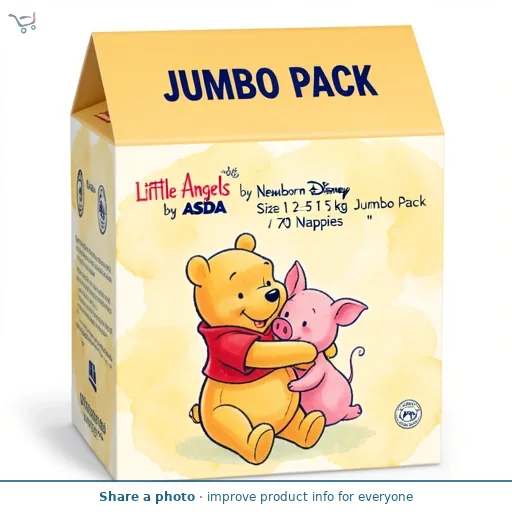 LITTLE ANGELS by ASDA by  Newborn Disney Size 1 2-5 kg Jumbo Pack 70 Nappies