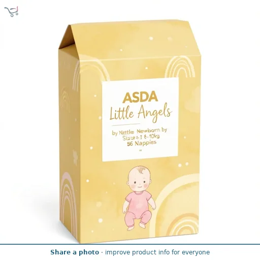 ASDA Little Angels Little Angels by  Newborn Size 3 6-10kg 56 Nappies