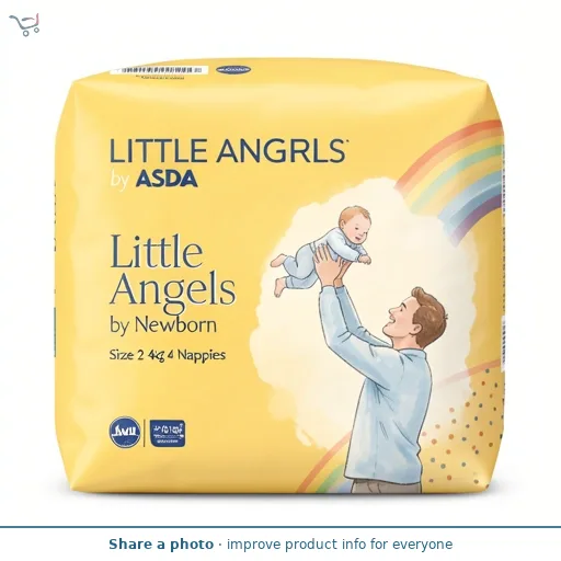 LITTLE ANGELS by ASDA by  Newborn Size 2 4-8kg 44 Nappies