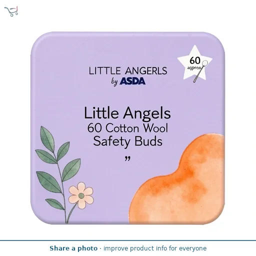 LITTLE ANGELS by ASDA 60 Cotton Wool Safety Buds