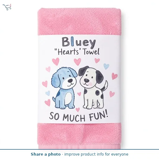Bluey 'Hearts' Towel