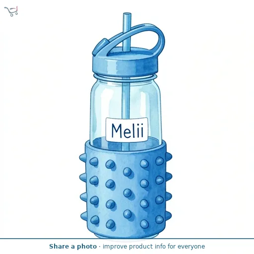 Melii Spikey Water Bottle with Straw 4+