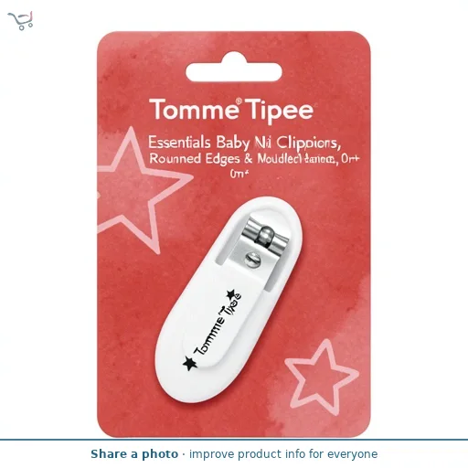 Tommee Tippee Essentials Baby Nail Clippers, Rounded Edges & Moulded Handle, 0m+