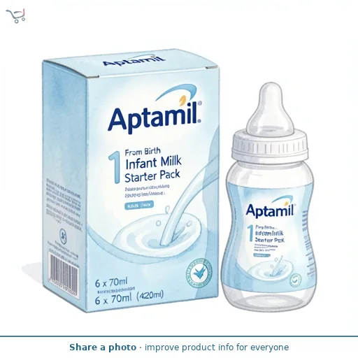 Aptamil 1 First Infant Baby Milk Formula Liquid Starter Pack Ready to Feed from Birth 6x70ml