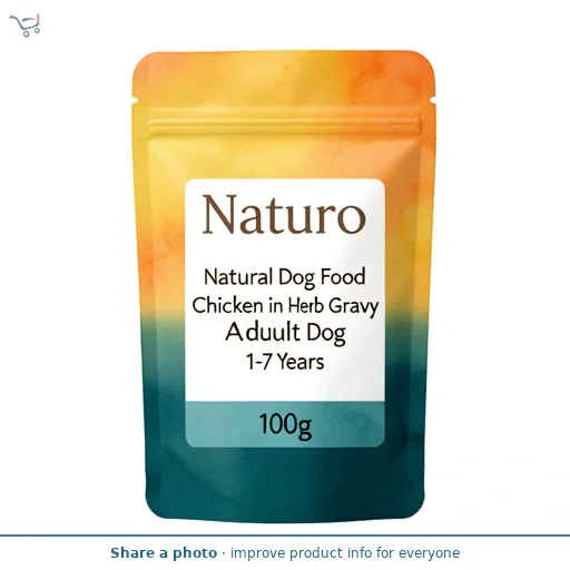 Naturo Natural Dog Food Chicken in Herb Gravy Adult Dog 1-7 Years 100g