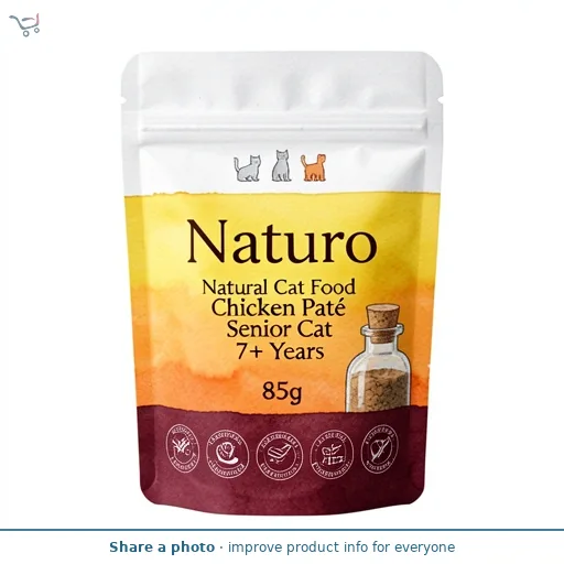 Naturo Natural Cat Food Chicken Paté Senior Cat 7+ Years 85g