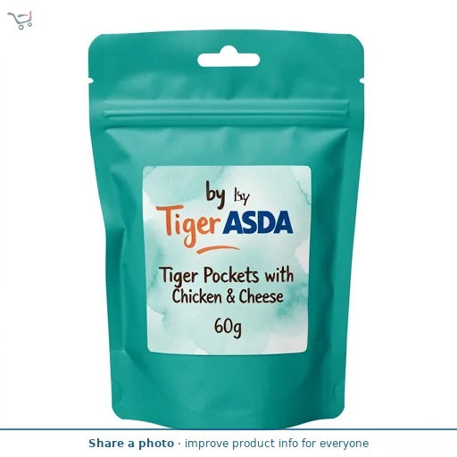Tiger by ASDA Tiger Pockets with Chicken & Cheese 60g
