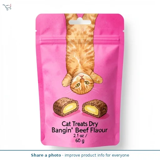 Bonkers Cat Treats Dry Bangin' Beef Flavour 2.1 oz / 60 g