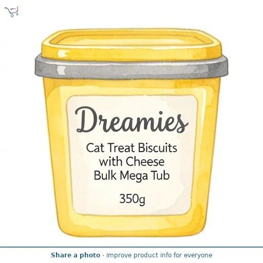Dreamies Cat Treat Biscuits with Cheese Bulk Mega Tub 350g