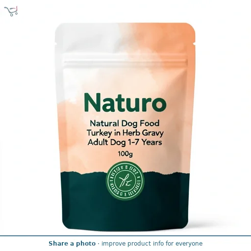 Naturo Natural Dog Food Turkey in Herb Gravy Adult Dog 1-7 Years 100g
