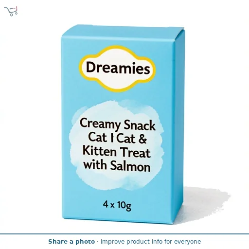 Dreamies Creamy Snack Cat & Kitten Treat with Salmon 4 x 10g