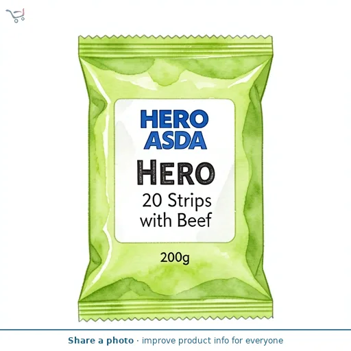 Hero by ASDA Hero 20 Strips with Beef 200g