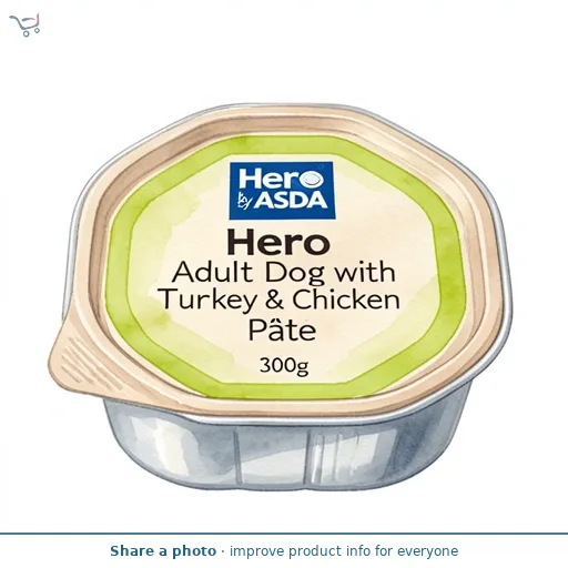 Hero by ASDA Hero Adult Dog with Turkey & Chicken Pâte 300g