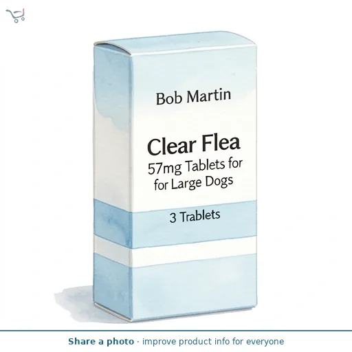 Bob Martin Clear Flea Tablets For Large Dogs Treatment x3 57mg