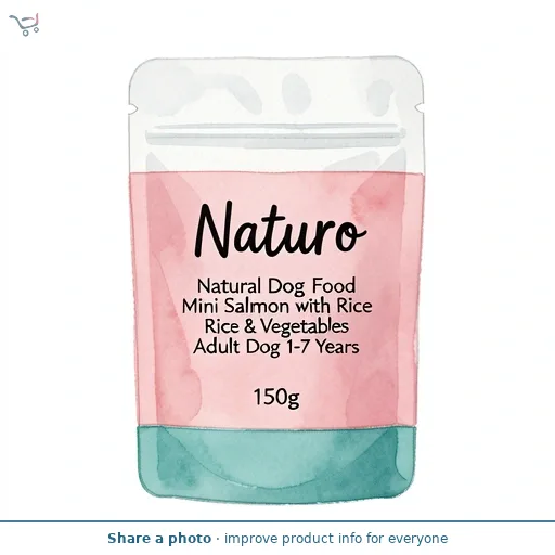 Naturo Natural Dog Food Mini Salmon with Rice & Vegetables Adult Dog 1-7 Years 150g