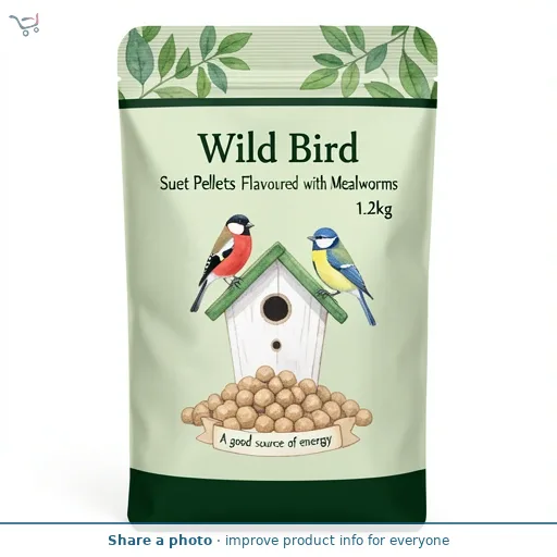 Wild Bird Suet Pellets Flavoured with Mealworms 1.2kg