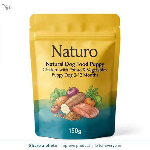 Naturo Natural Dog Food Puppy Chicken with Potato & Vegetables Puppy Dog 2-12 Months 150g