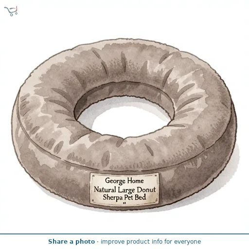 George Home Natural Large Donut Sherpa Pet Bed