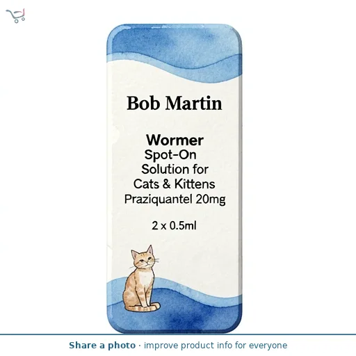 Bob Martin Spot On Cat Dewormer 2 Tubes