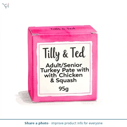 Tilly & Ted Adult/Senior Turkey Pate with Chicken & Squash 95g