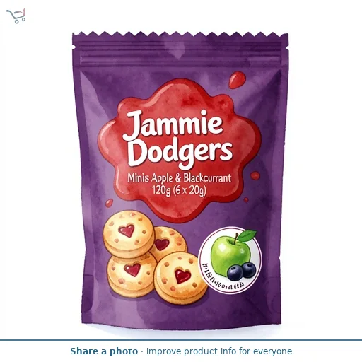 Jammie Dodgers Minis Apple & Blackcurrant Flavour 120g (6 x 20g)