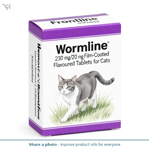 Frontline Wormer 2 230 mg/20 mg Film-Coated Flavoured Tablets for Cats