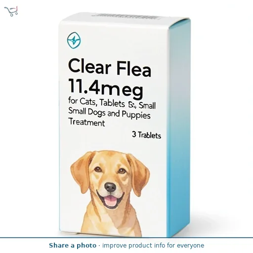 Bob Martin Clear Flea Tablets For Cats Small Dogs & Puppies Treatment x3 11.4mg