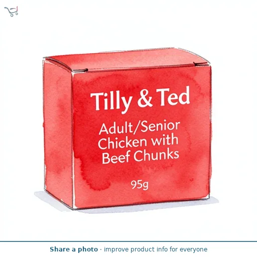 Tilly & Ted Adult/Senior Chicken with Beef Chunks 95g