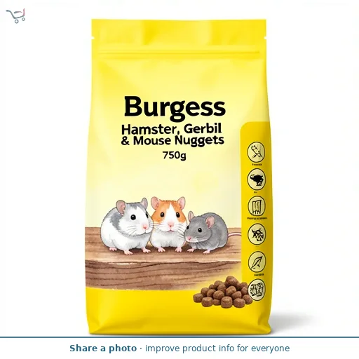 Burgess Hamster, Gerbil & Mouse Nuggets 750g