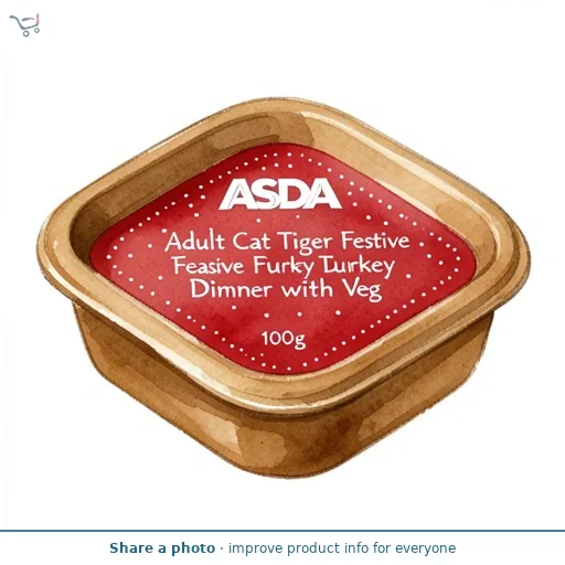 ASDA Adult Cat Tiger Festive Feast Turkey Dinner with Veg 100g