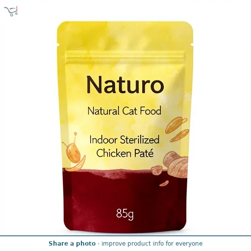 Naturo Natural Cat Food Indoor Sterilised Chicken Paté 85g