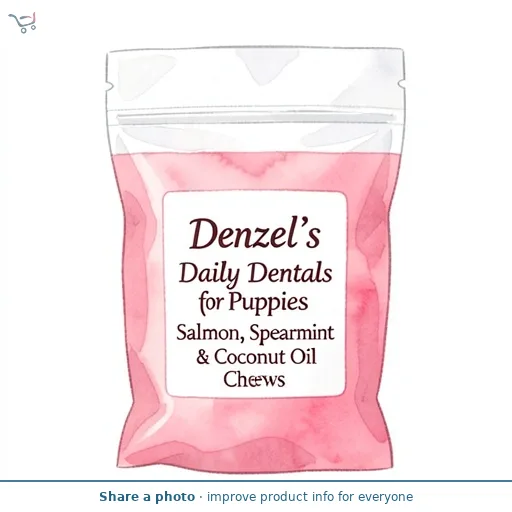 Denzel's Daily Dentals for Puppies Salmon, Spearmint & Coconut Oil Chews