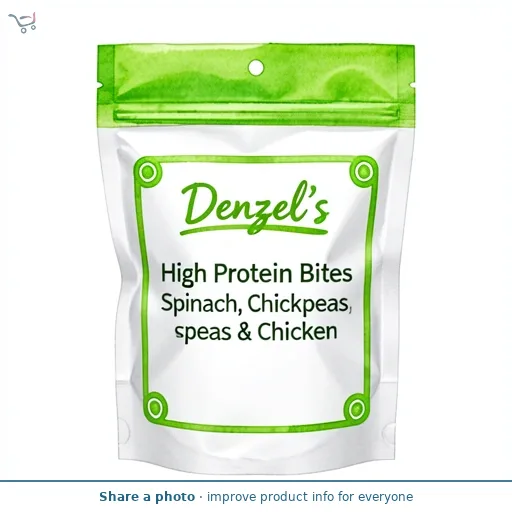 Denzel's High Protein Bites Spinach, Chickpeas & Chicken