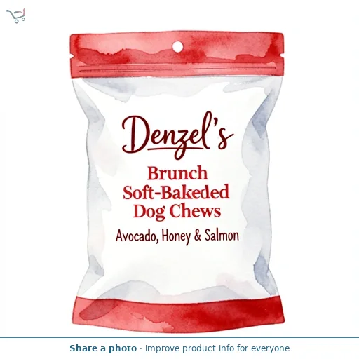 Denzel's Brunch Soft-Baked Dog Chews Avocado, Honey & Salmon