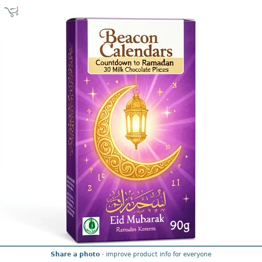 Beacon Calendars Countdown to Ramadan 30 Milk Chocolate Pieces 90g
