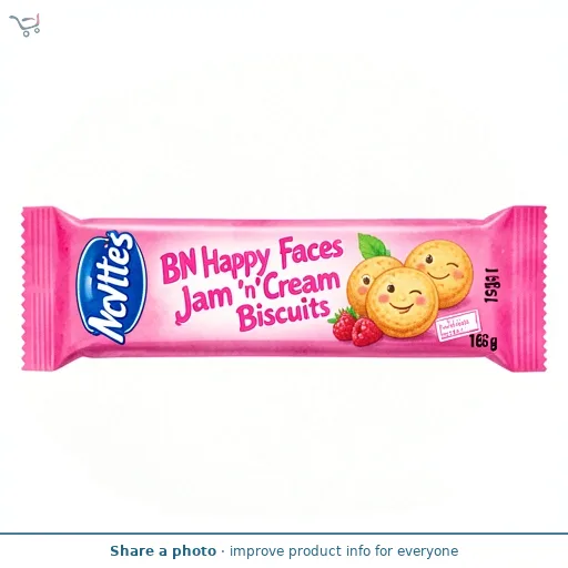 McVitie's BN Happy Faces Jam 'n' Cream Biscuits 165g